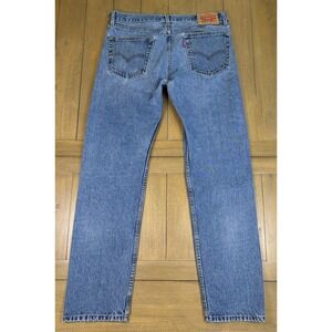 Levis 505 Straight Leg Jeans Men's 34X34 Blue Classic Mid Rise Denim Heritage 90